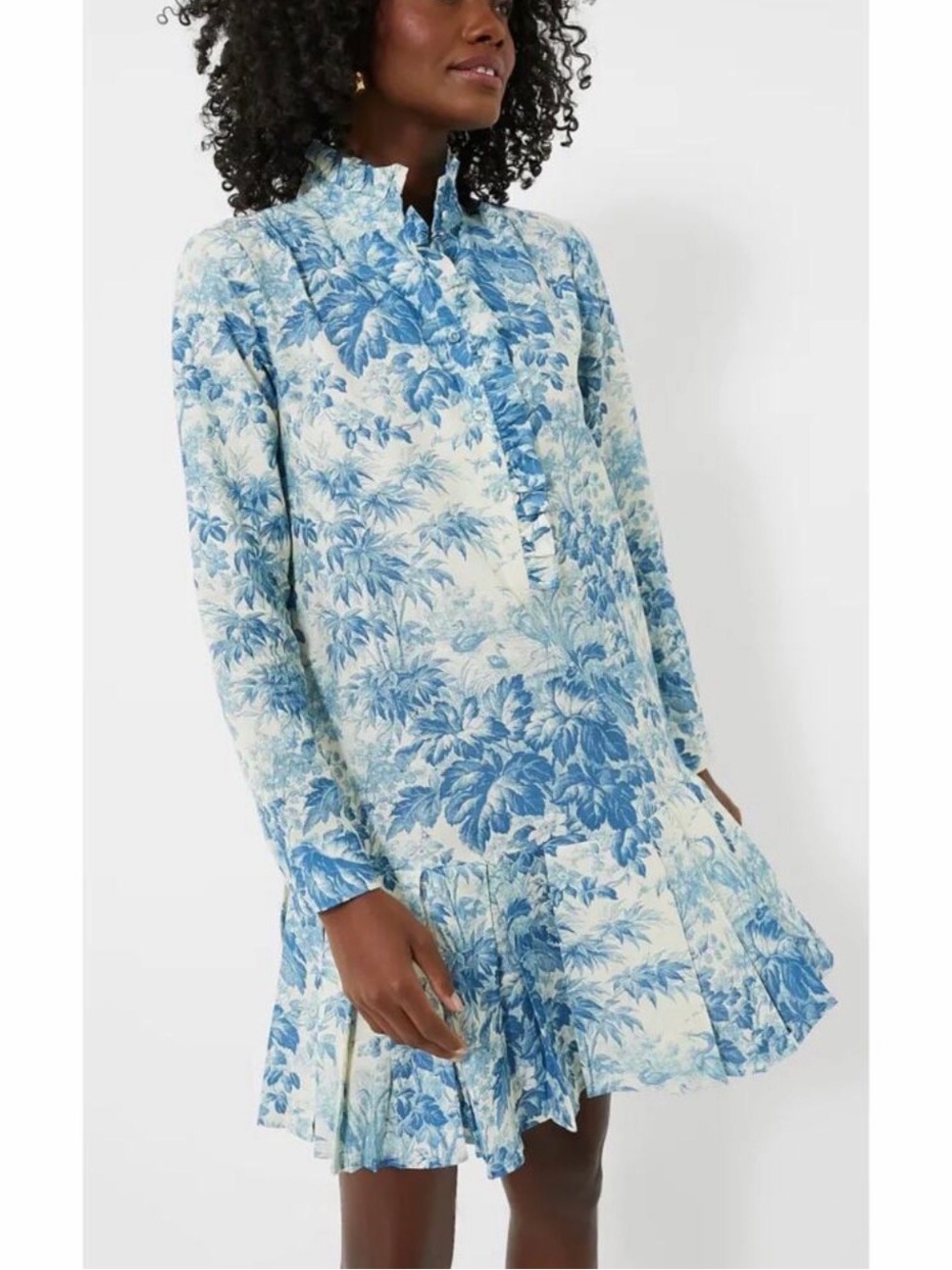 Tuckernuck Misty Blue Toile Tate Dress XS